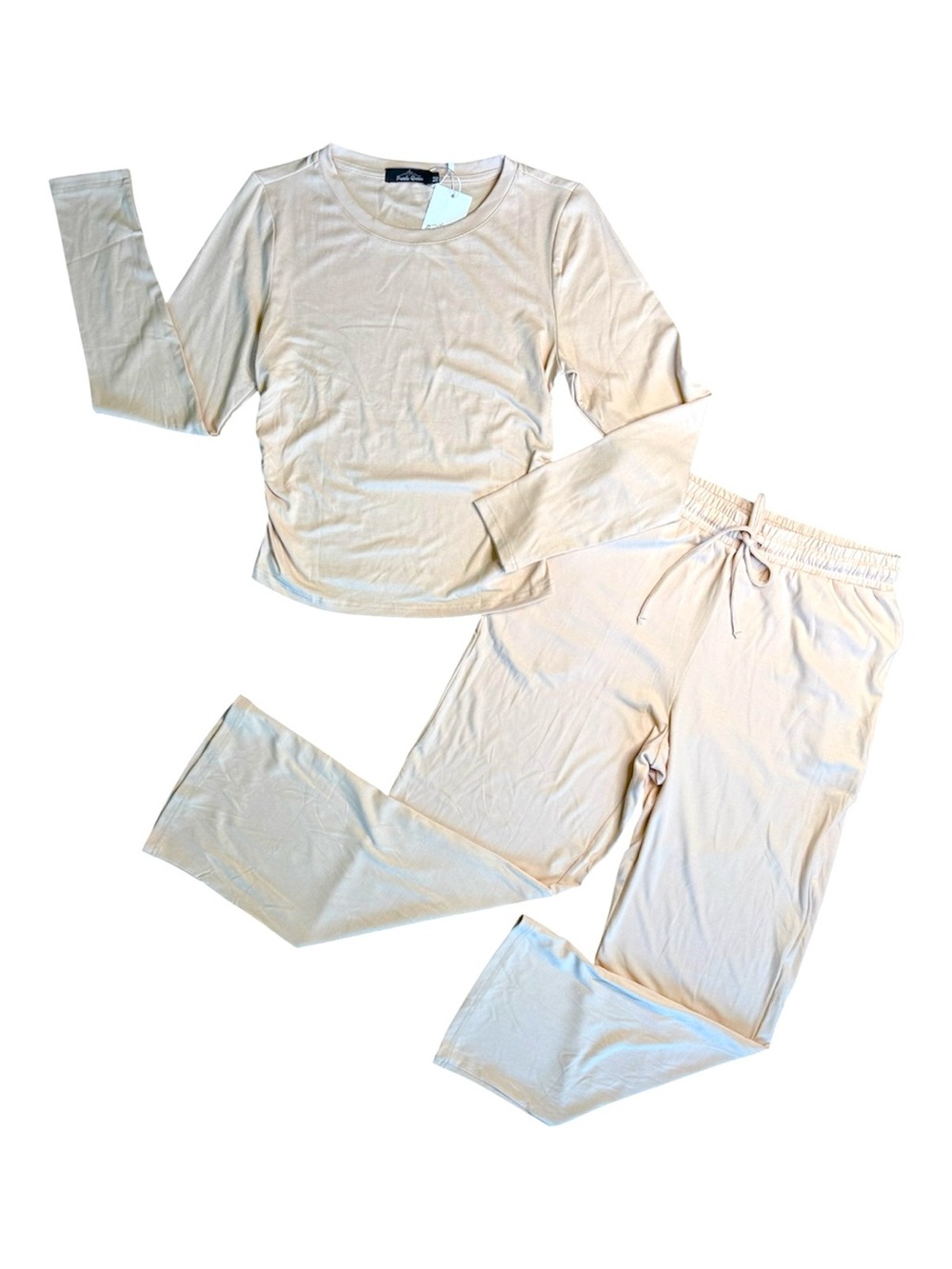 NWT TRENDY QUEEN Women's Creamy Peach Pajama Pant Set